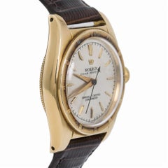 Rolex Bubble Back 5015 Unpolished Men's Automatic Vintage Watch 14 Karat Gold