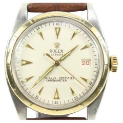 Rolex c1953 14k Oyster Perpetual Datejust Ref 6105 Bubble Back Watch 16r222s