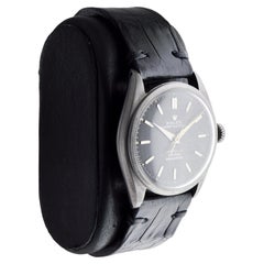 Rolex "Carbonized" Oyster Perpetual Black Dial and Super Oyster Crown, 1950's
