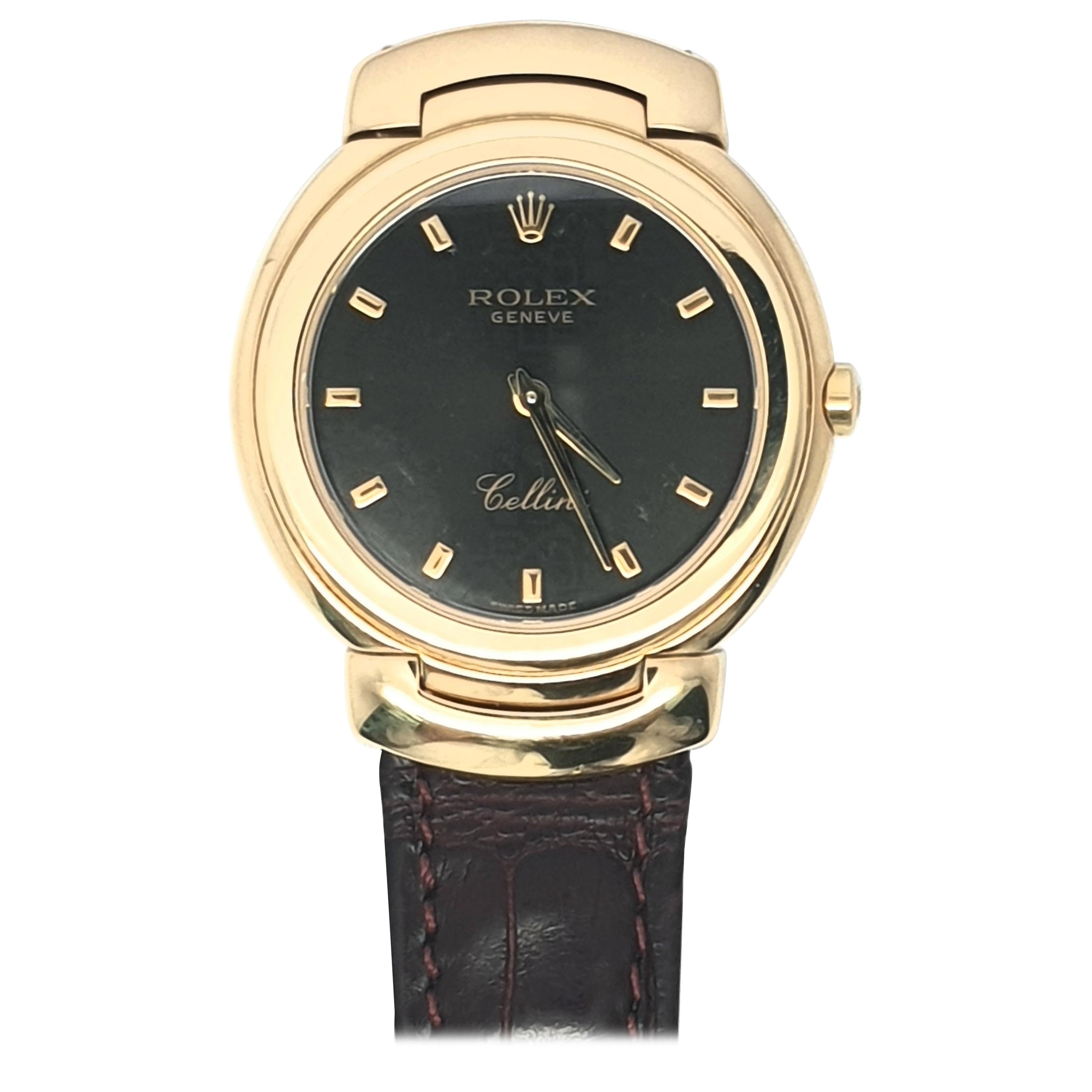 Rolex Cellini 18 Karat Gold Unisex Watch For Sale