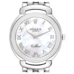 Reloj de caballero Rolex Cellini de oro blanco de 18 quilates con esfera nacarada 6623