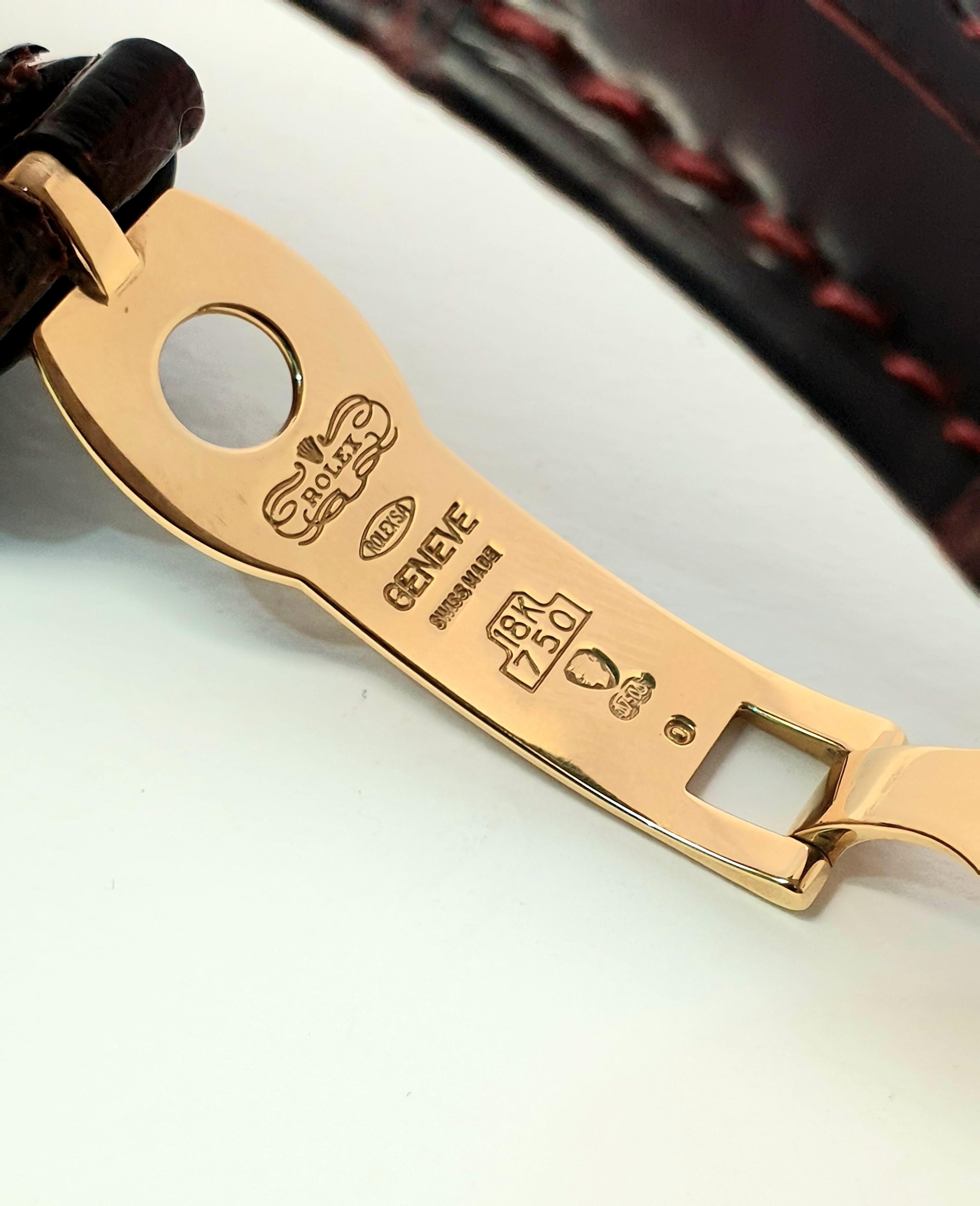 Contemporary Rolex Cellini 18 Karat Gold Unisex Watch For Sale