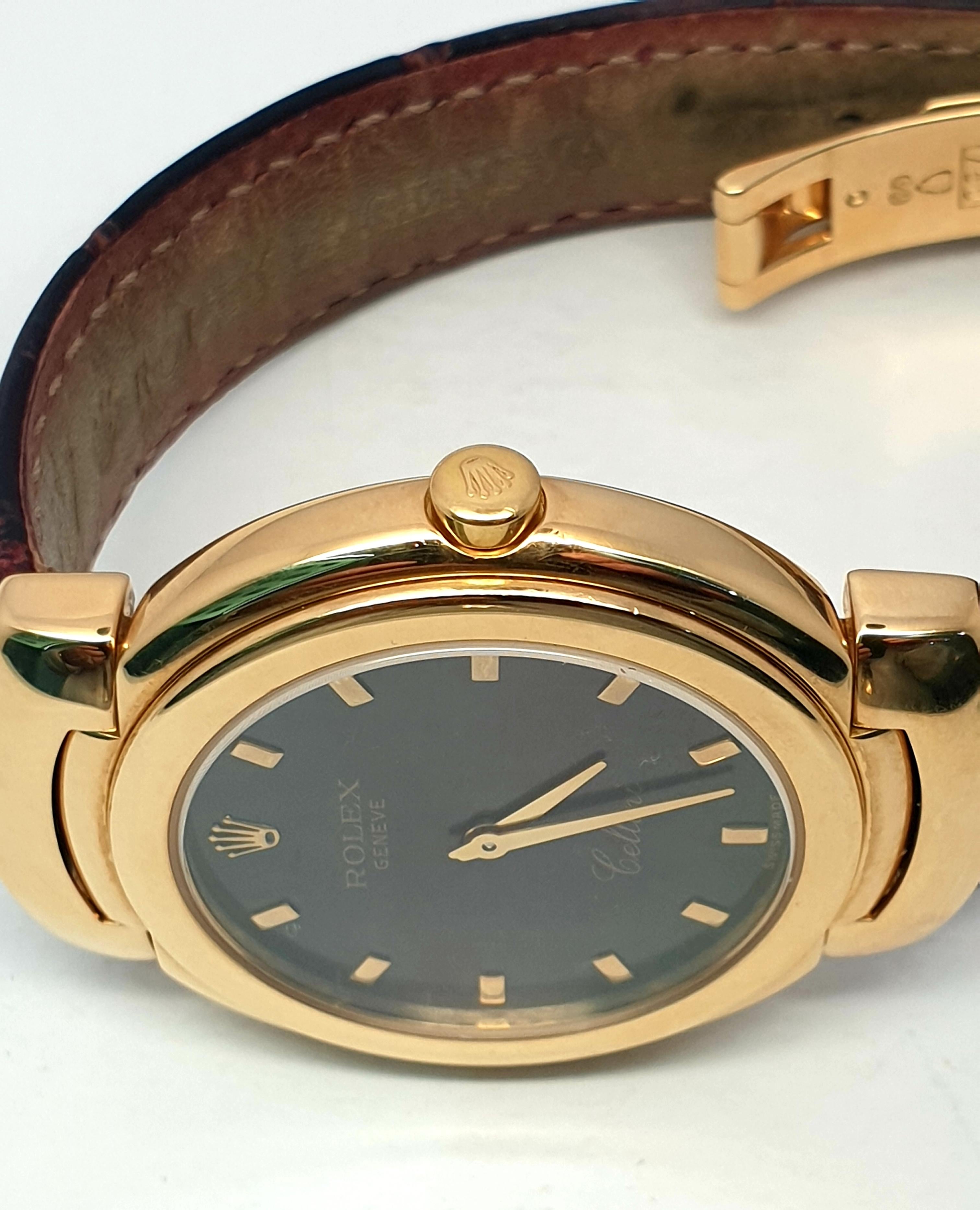 Rolex Cellini 18 Karat Gold Unisex Watch For Sale 2