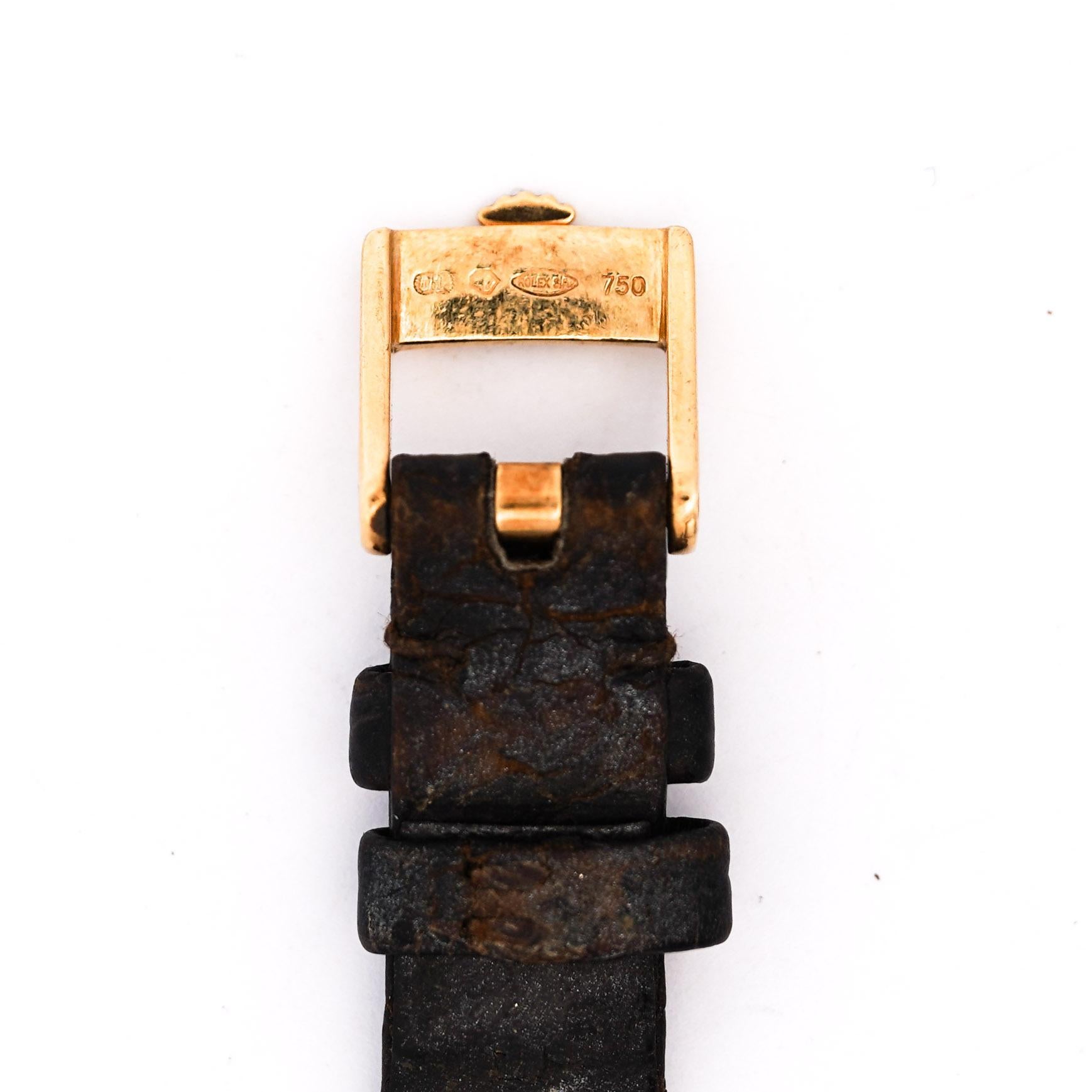 Reloj Rolex Cellini Oro 18K 4129 Manual Champán Esfera 25mm Piel en venta 4