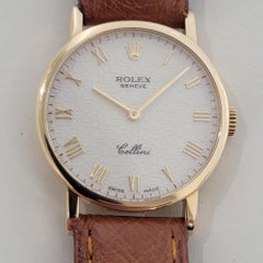 Rolex Cellini 18k Gold 5109 Ladies 1970s 27mm Computer Dial Dress Watch RA638