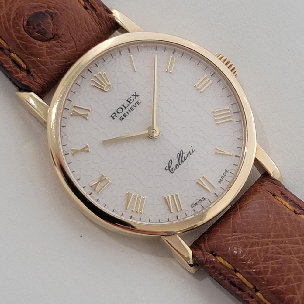 Rolex Cellini Oro de 18 quilates 5109 Reloj de vestir para señora de los años 70 con esfera computarizada de 27 mm RA638 en Excelente estado para la venta en Beverly Hills, CA