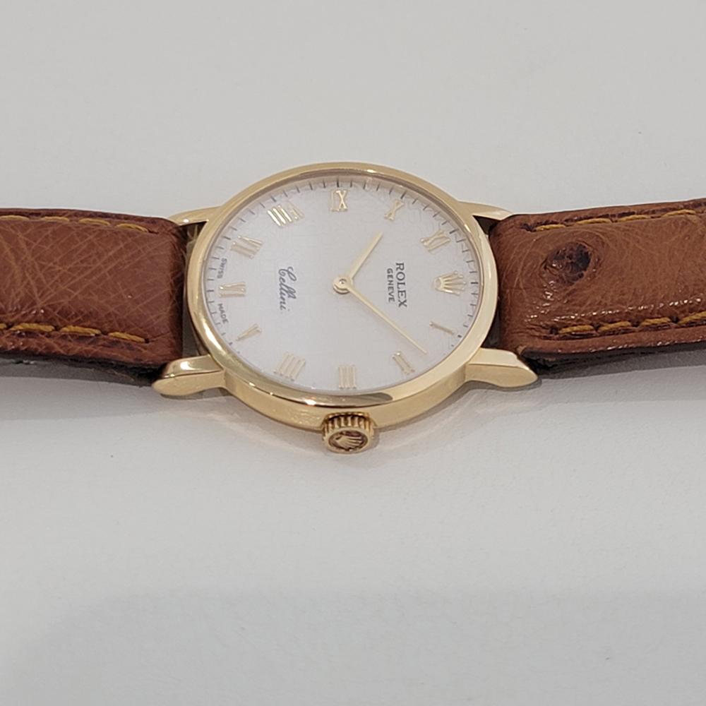 Rolex Cellini Oro de 18 quilates 5109 Reloj de vestir para señora de los años 70 con esfera computarizada de 27 mm RA638 en venta 1