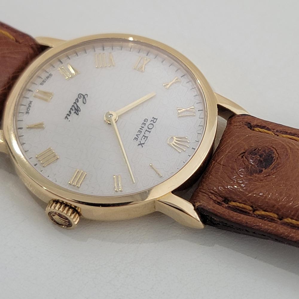 Rolex Cellini Oro de 18 quilates 5109 Reloj de vestir para señora de los años 70 con esfera computarizada de 27 mm RA638 en venta 2