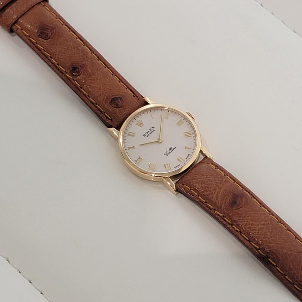Rolex Cellini Oro de 18 quilates 5109 Reloj de vestir para señora de los años 70 con esfera computarizada de 27 mm RA638 en venta 3