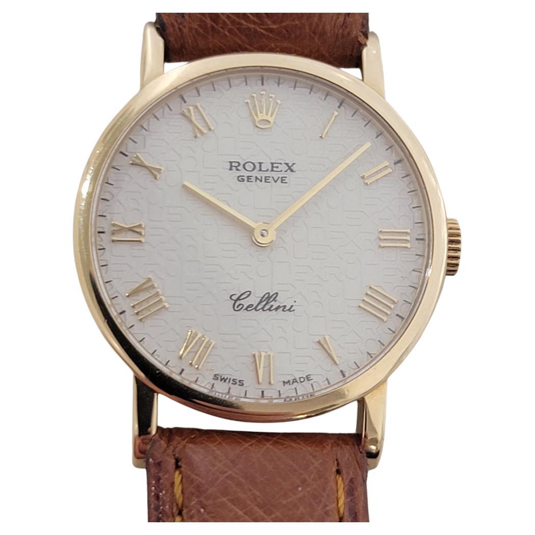 Rolex Cellini or 18k 5109 Ladies 1970s 27mm Computer Dial Dress Watch RA638