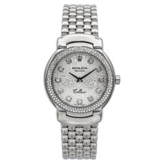 Rolex Cellini 18k White Gold Diamond Women's Watch Ref. 6671