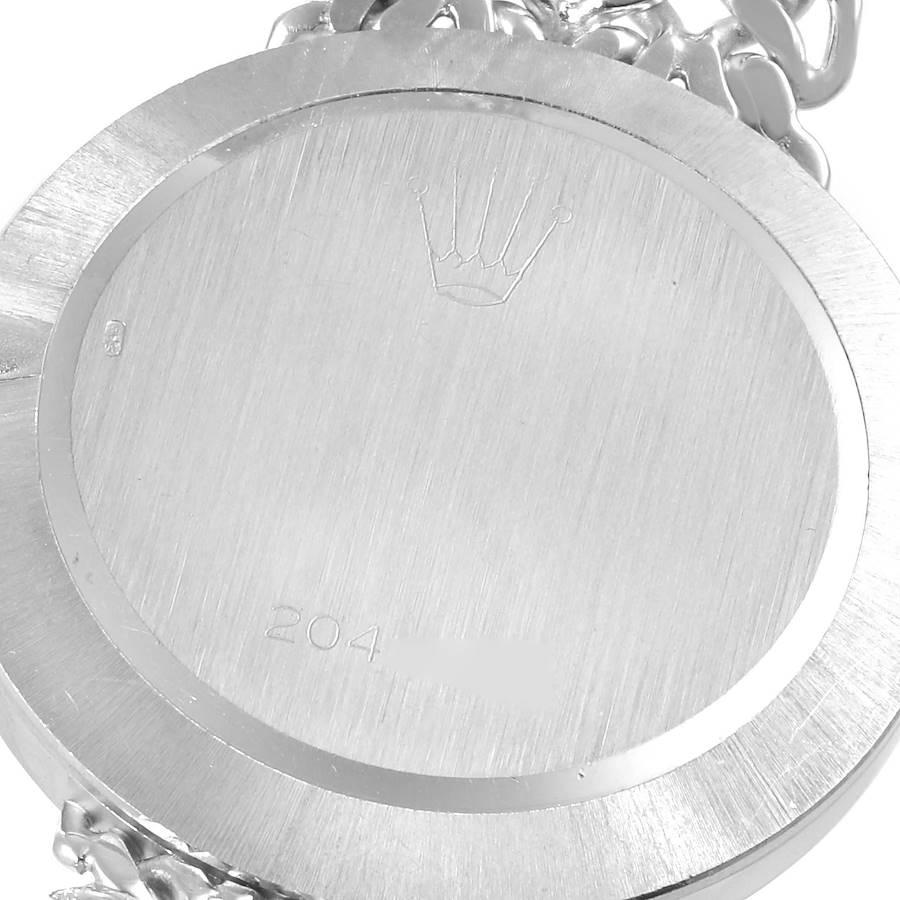Rolex Cellini: 18 Karat Weißgold Silber Zifferblatt Vintage Herrenuhr 3838 im Angebot 3