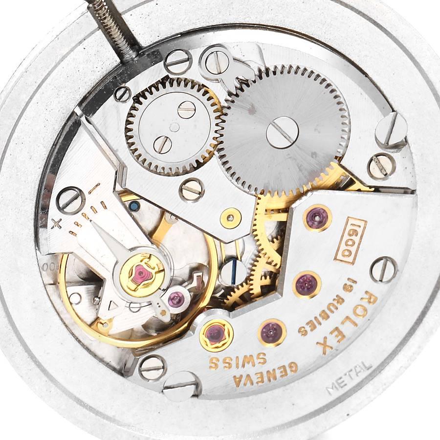 Rolex Cellini: 18 Karat Weißgold Silber Zifferblatt Vintage Herrenuhr 3838 im Angebot 5