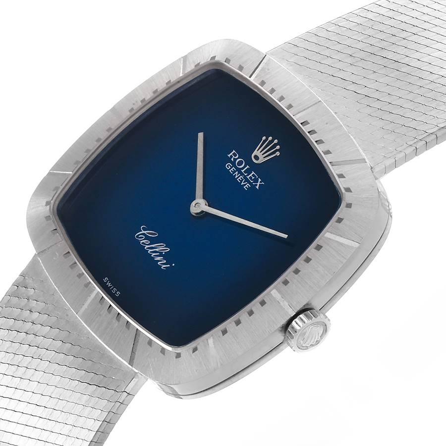Cellini: 18 Karat Weißgold Vignette Zifferblatt Herrenuhr 4320 im Angebot 2
