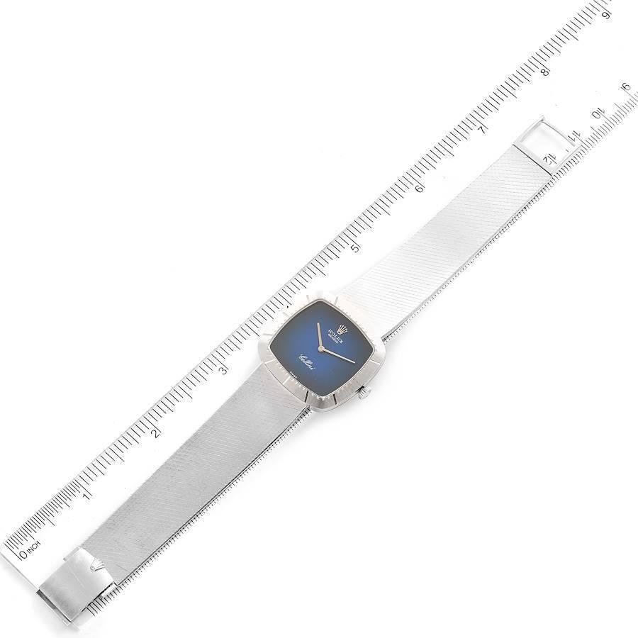 Cellini: 18 Karat Weißgold Vignette Zifferblatt Herrenuhr 4320 im Angebot 6