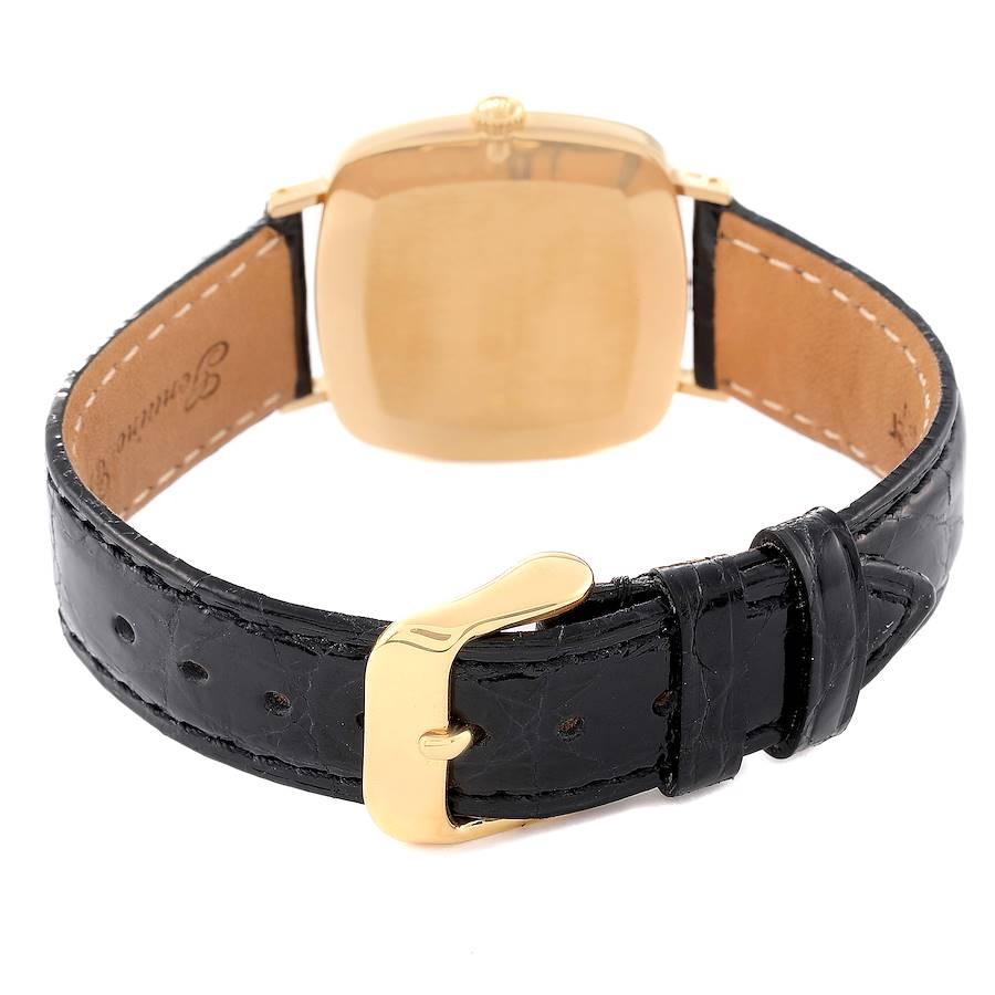Rolex Montre Cellini vintage en or jaune 18 carats avec bracelet noir, pour hommes, 4048 4