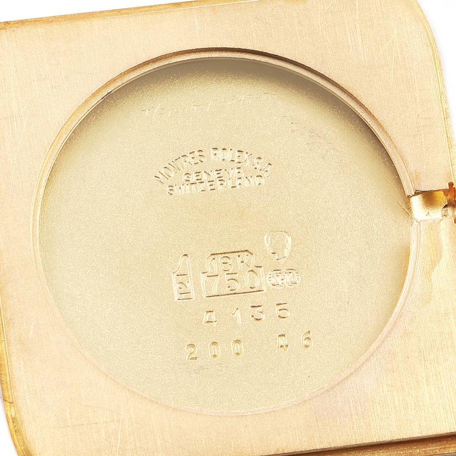 Men's Rolex Cellini 18k Yellow Gold Brown Strap Mens Vintage Watch 4135 For Sale