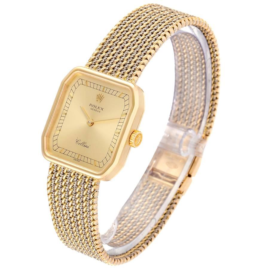 Women's Rolex Cellini 18k Yellow Gold Champagne Dial Ladies Watch 4347