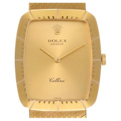 Rolex Cellini 18k Yellow Gold Champagne Dial Mens Vintage Watch 4322