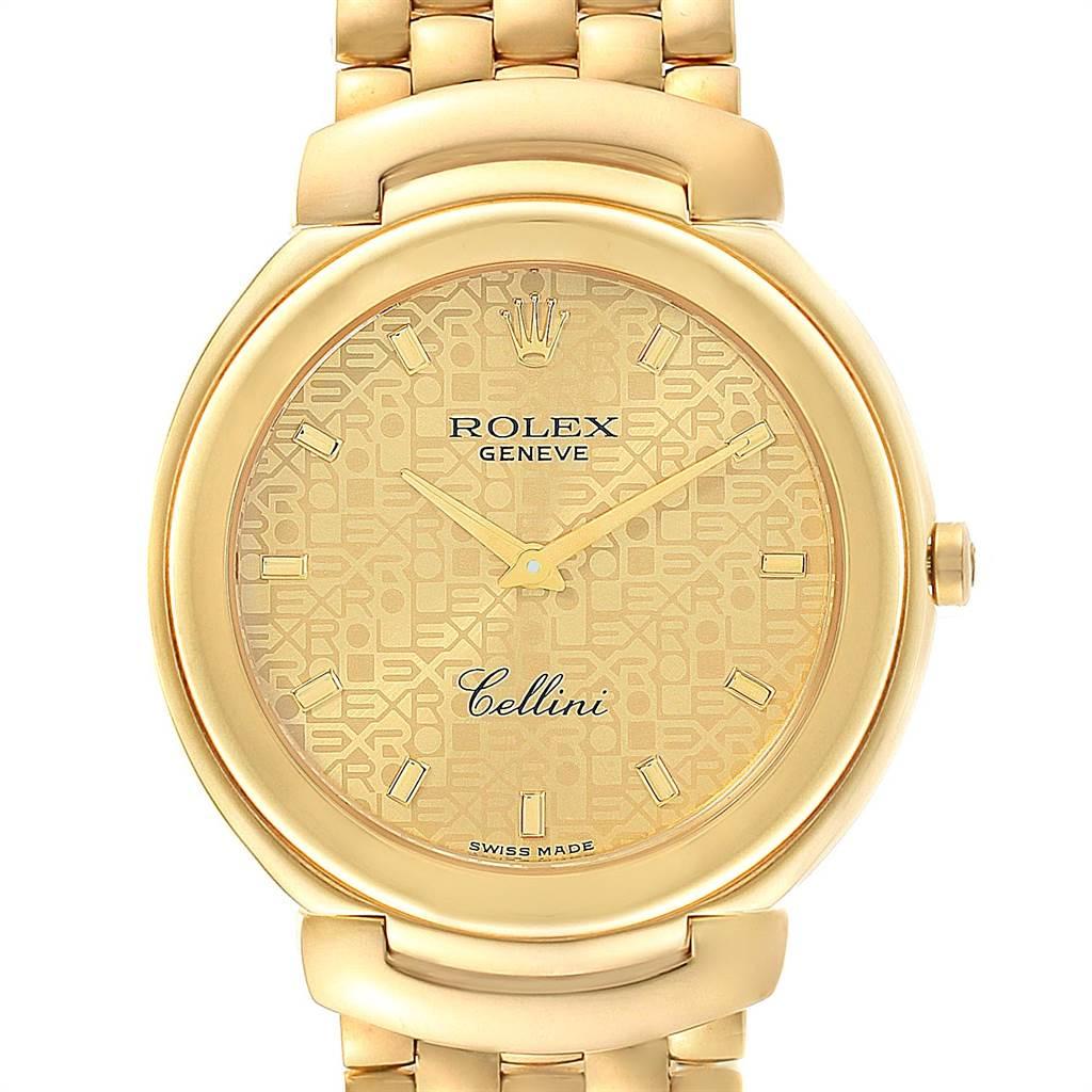 Rolex Cellini 18 Karat Yellow Gold Jubilee Anniversary Dial Men's Watch 6623 In Excellent Condition In Atlanta, GA