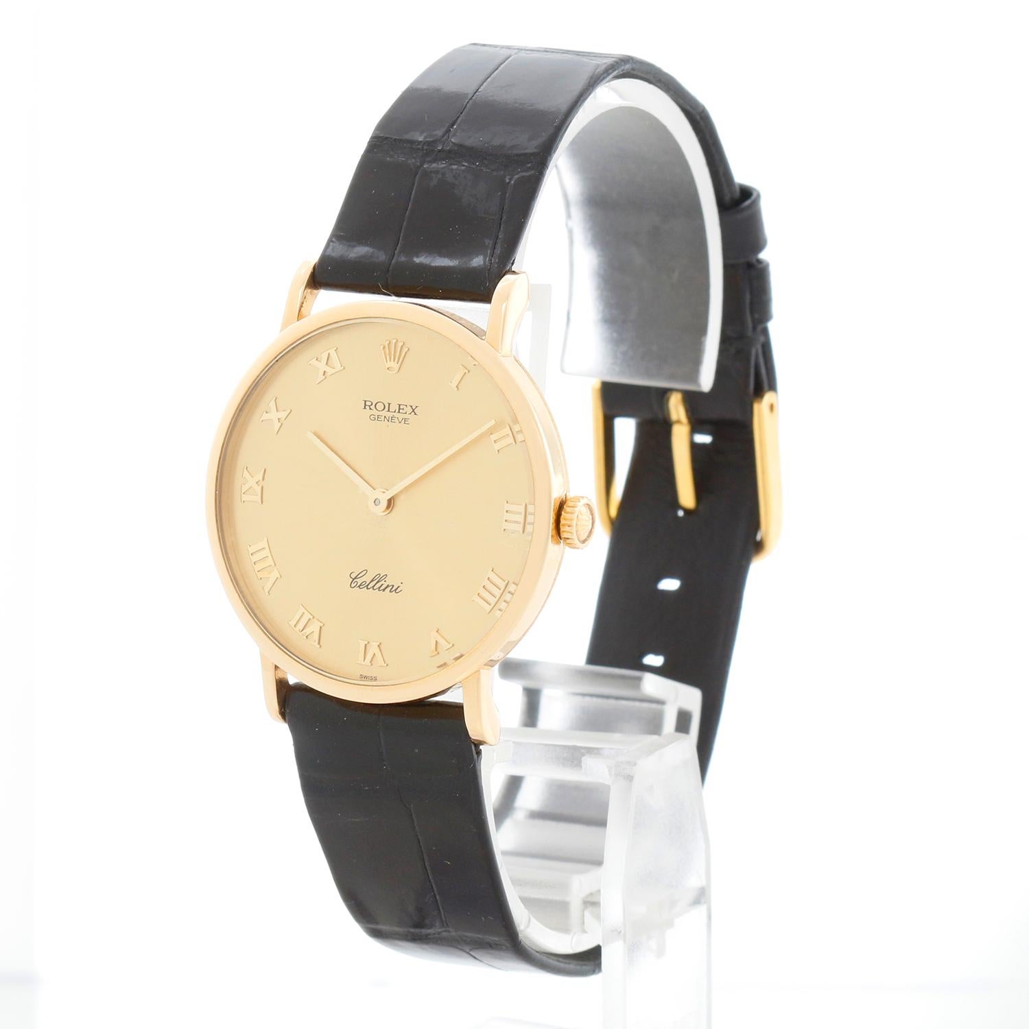 Rolex Cellini 18K Yellow Gold Mens Watch Ref 5112 For Sale at 1stDibs