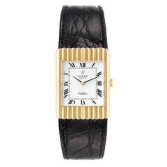 Rolex Cellini 18K Yellow Gold White Dial Vintage Mens Watch 4016