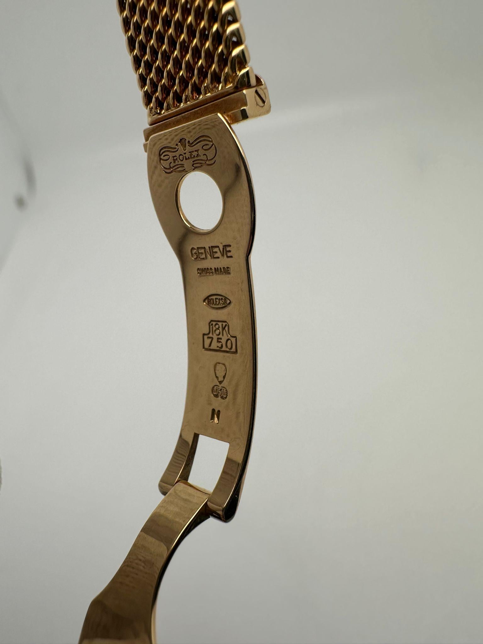 Rolex Cellini 18K Yellow Gold White Roman Dial Quartz Watch 6621 Box/Paper 7