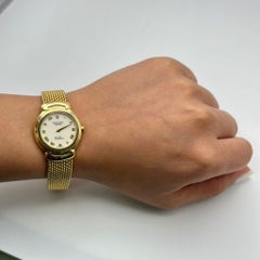 Rolex Cellini 18K Yellow Gold White Roman Dial Quartz Watch 6621 Box/Paper