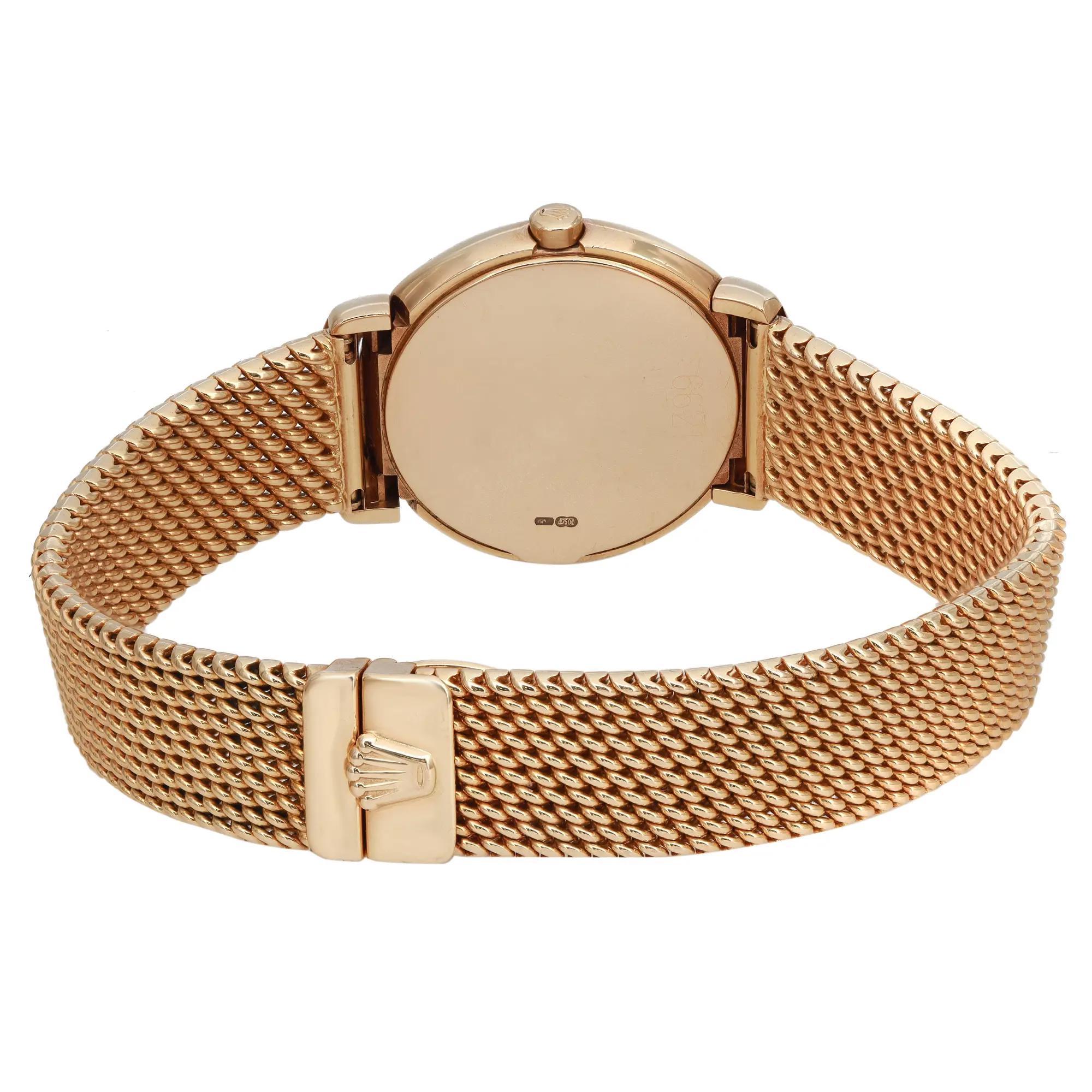 Rolex Cellini 18K Yellow Gold White Roman Dial Quartz Watch 6621 Box/Paper 2