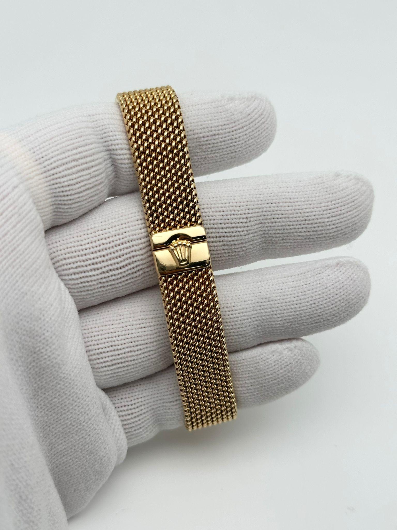 Rolex Cellini 18K Yellow Gold White Roman Dial Quartz Watch 6621 Box/Paper 3