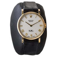  Rolex Cellini 18Kt. Massive goldene Damenuhr mit Originalarmband und Dornschließe 