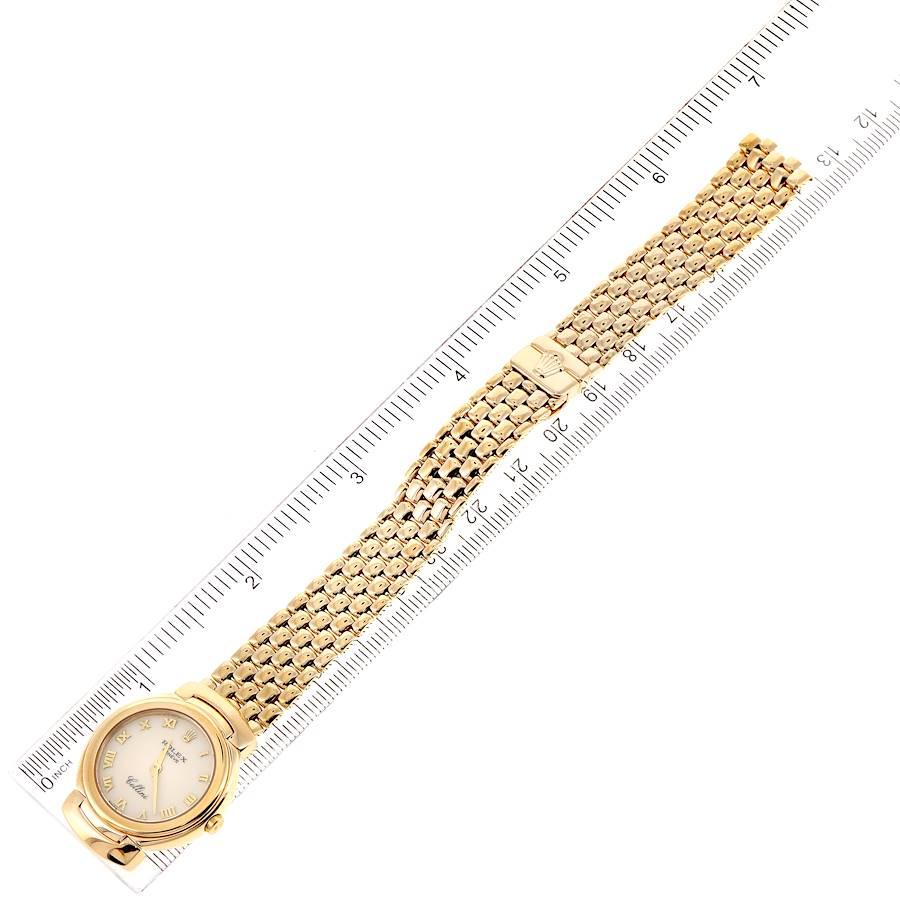 Rolex Cellini Ivory Roman Dial Yellow Gold Ladies Watch 6621 5