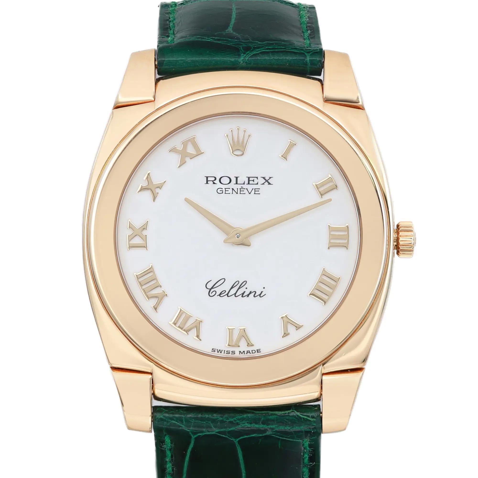 pre-owned in excellent condition. Unworn Rolex Green Band.  Comes with box and papers.