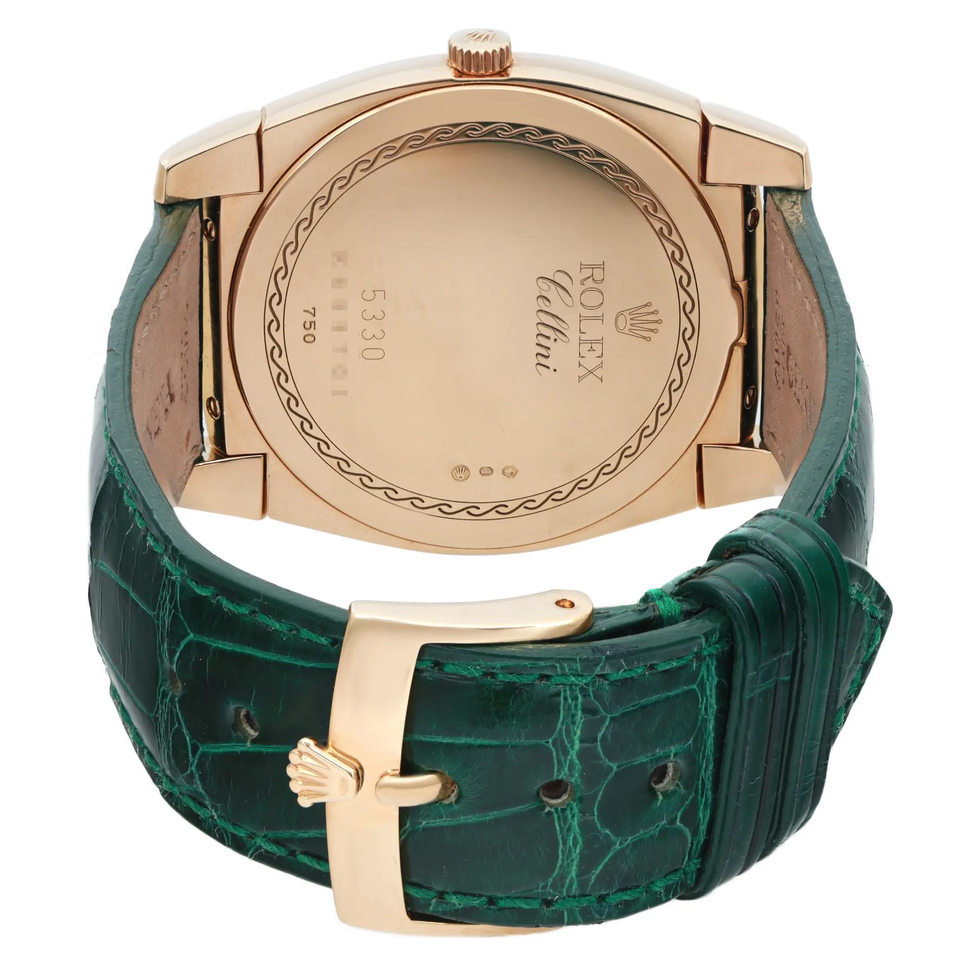 Rolex Cellini 36mm 18k Yellow Gold White Dial Manual Wind Watch 5330 1