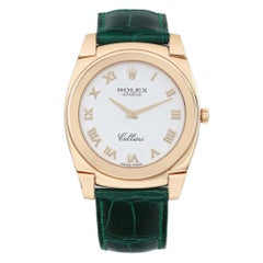 Rolex Cellini 36mm 18k Yellow Gold White Dial Manual Wind Watch 5330