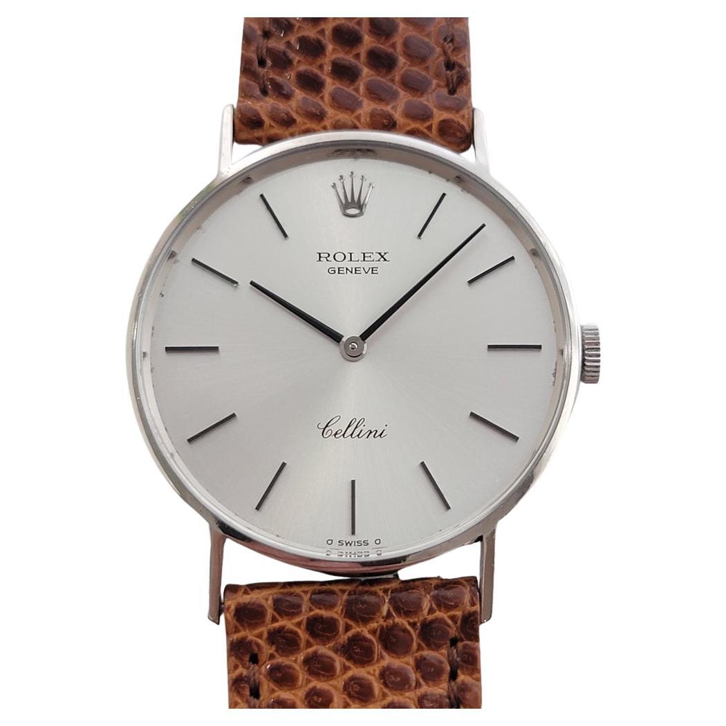 Rolex Cellini 3833 Oro bianco 18k Uomo anni '70 32mm Orologio da Abito a Carica Manuale RA632