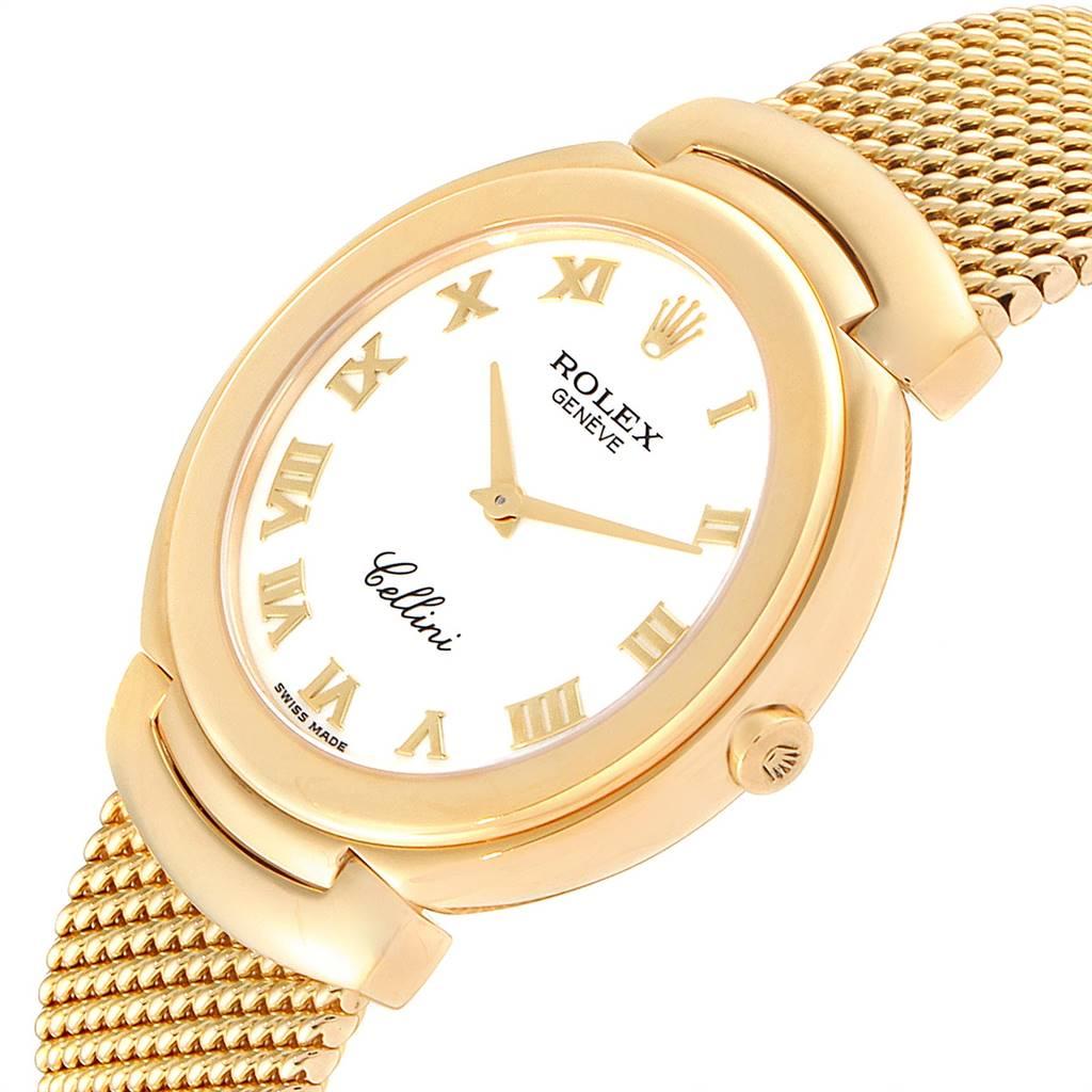 Rolex Cellini Yellow Gold White Roman Dial Men's Watch 6623 2