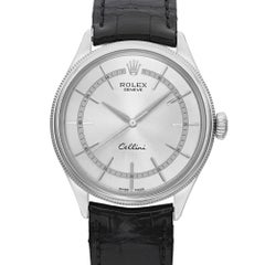 Rolex Cellini 39mm 18k White Gold Silver Dial Automatic Men Watch 50509