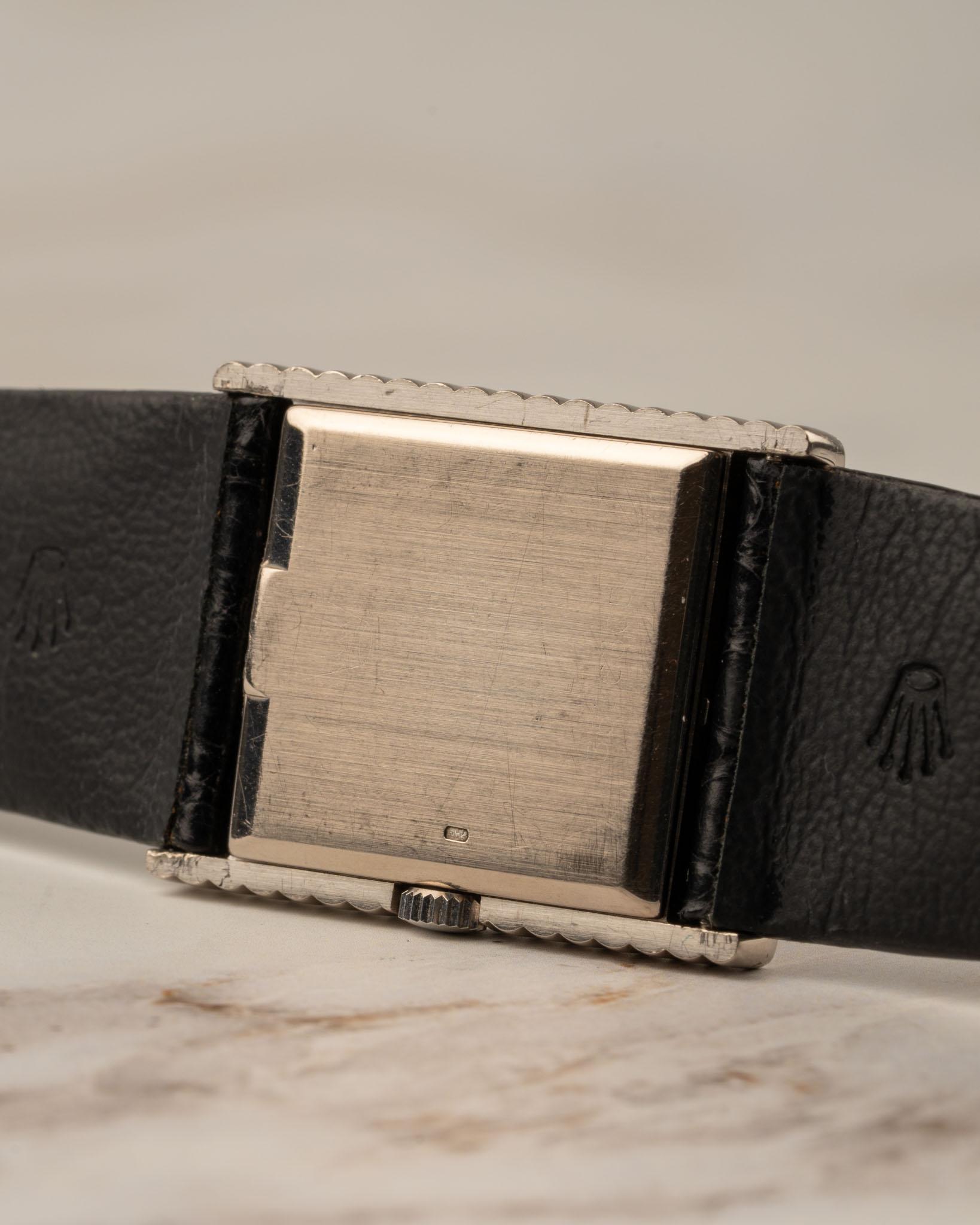 Rolex Cellini 4012 Bleu mauve cadran miroir 18k WG 3.6m Serial 1974 en vente 1