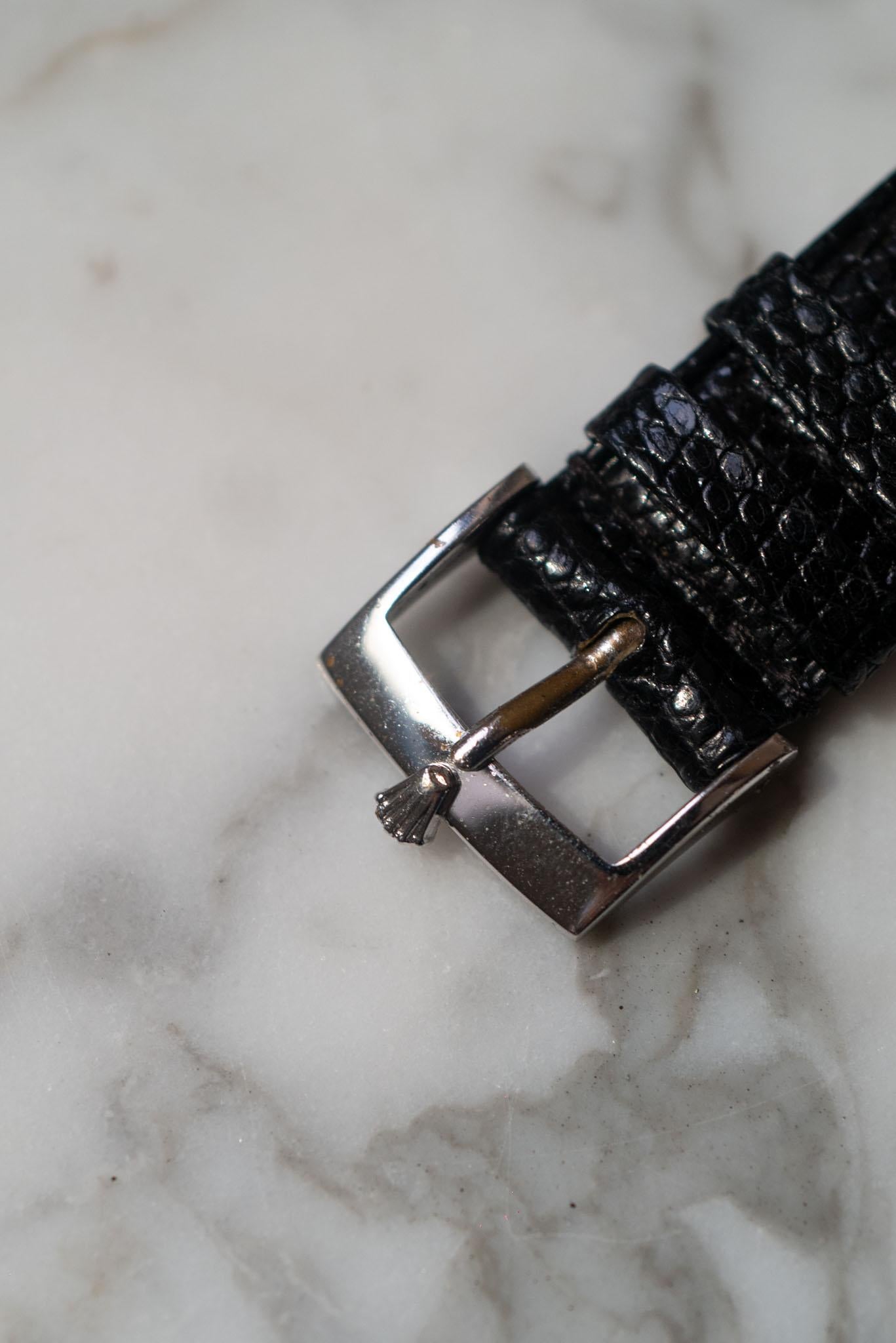 Uomo Rolex Cellini 4014 Quadrante Blu 18k WG 4.2m Seriale 1976 in vendita