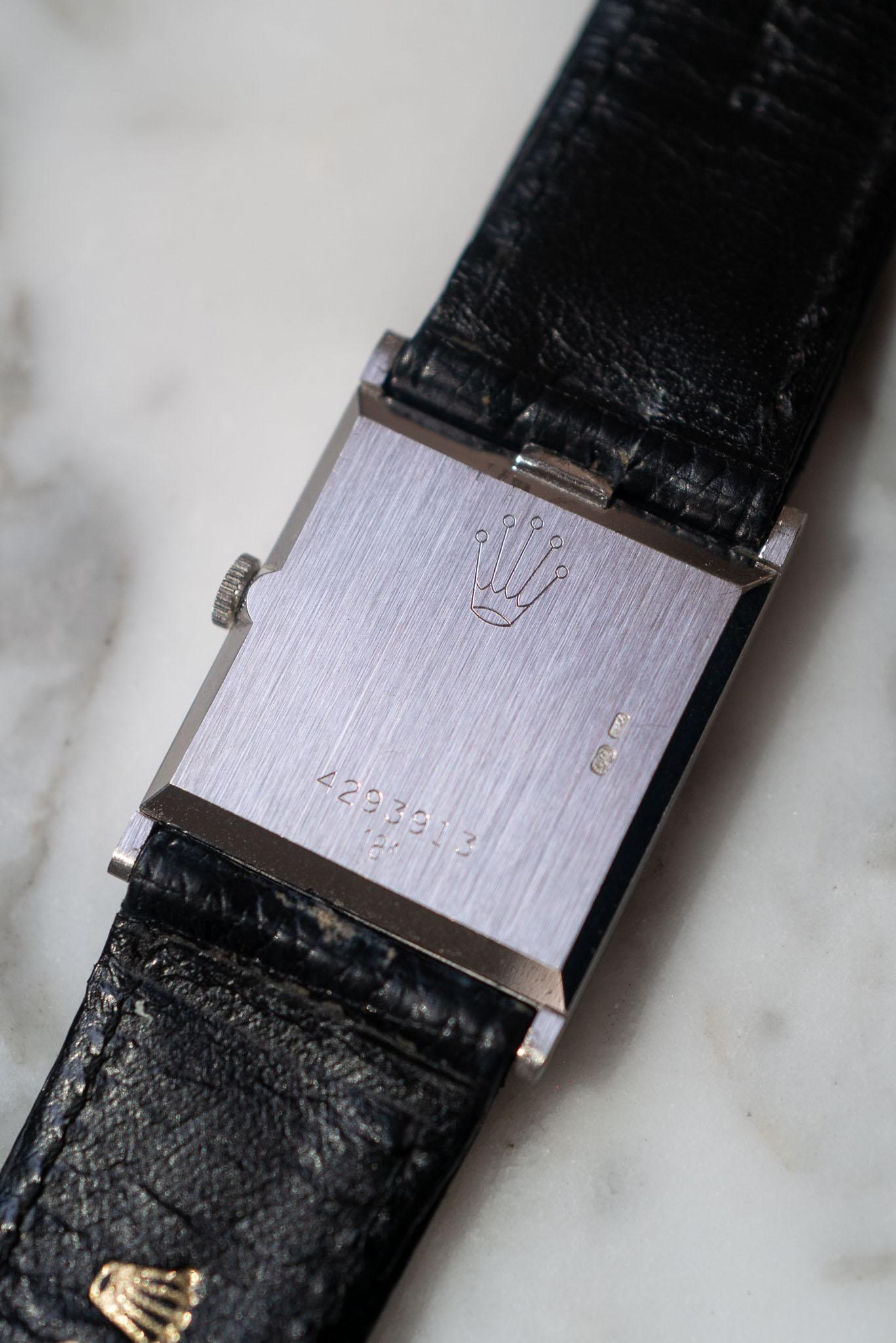 Rolex Cellini 4014 Quadrante Blu 18k WG 4.2m Seriale 1976 in vendita 1