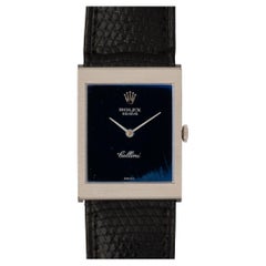 Rolex Cellini 4014 Blaues Zifferblatt 18k WG 4.2m Serie 1976
