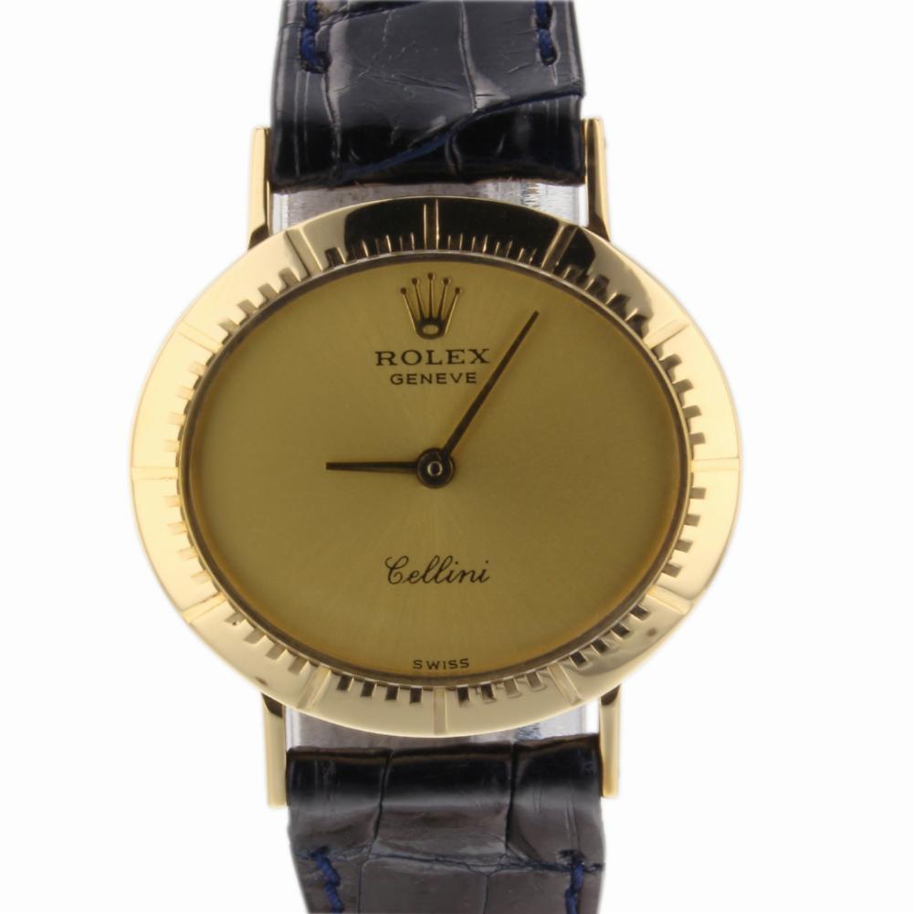 Contemporary Rolex Cellini 4081, Gold Dial, Certified and Warranty