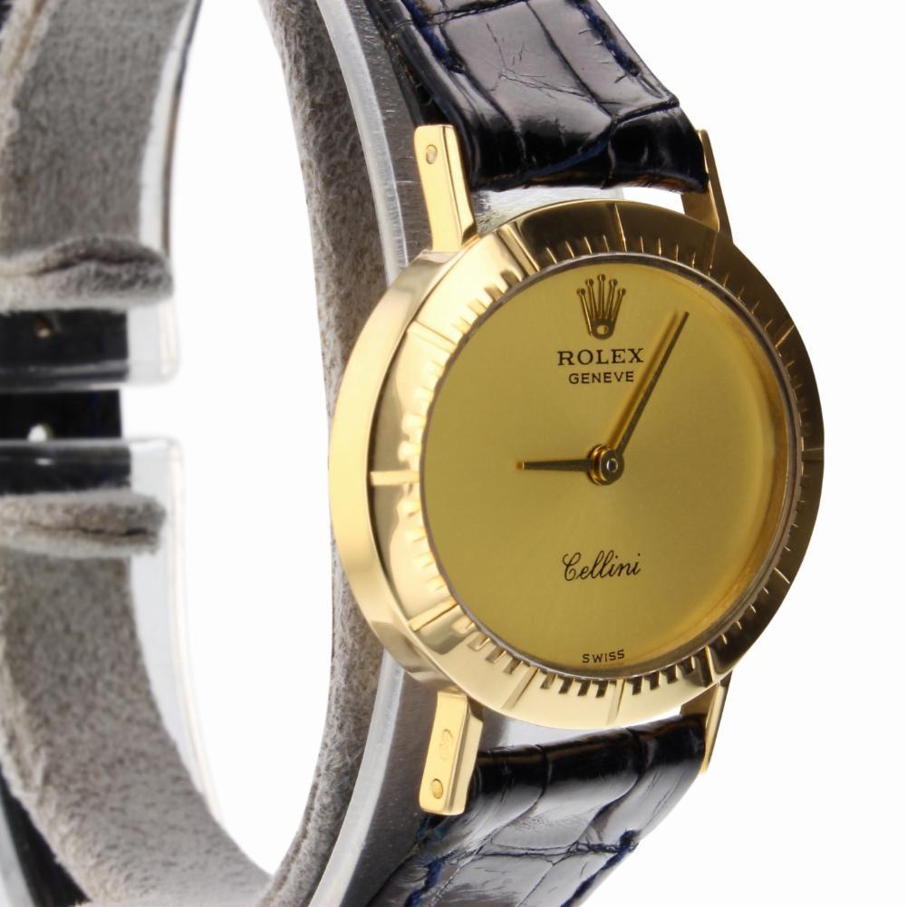 Contemporary Rolex Cellini 4081, Gold Dial, Certified and Warranty