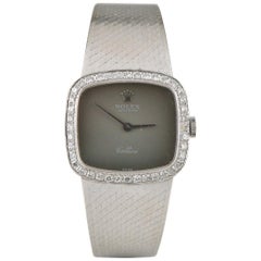 Rolex Cellini 4082 18k Weißgold und Diamant Frauen Hand-Winding Uhr mit Box