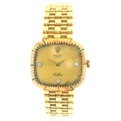 Rolex Cellini 4082 Cushion Engine Turned Bezel Ladies Vintage Watch
