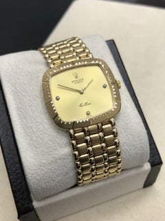 Rolex Cellini 4084 Diamond Dial 18 Karat Yellow Gold