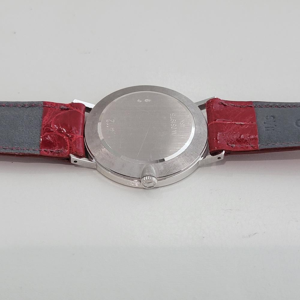 Rolex Cellini 4112 18k White Gold 33mm Mens 1990s Diamond Hand Wind Watch RA666 For Sale 7