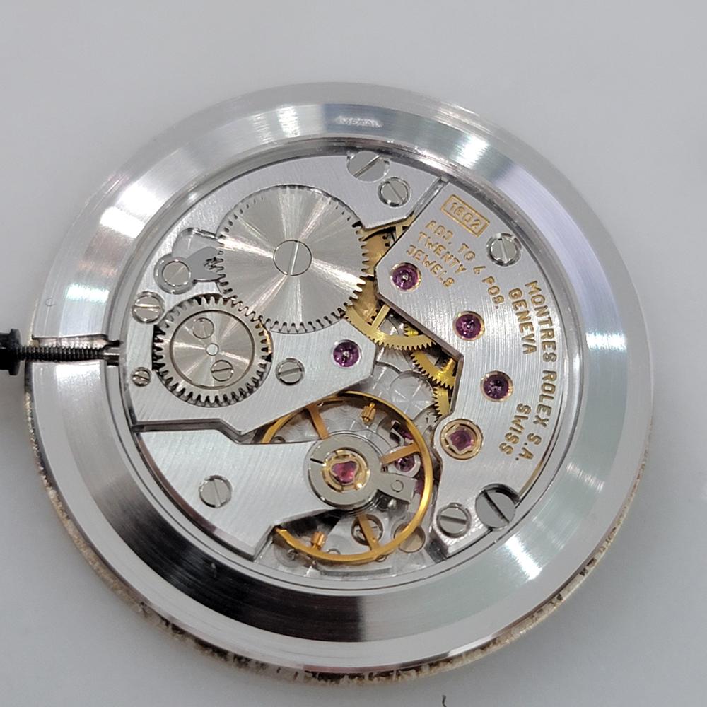 Rolex Cellini 4112 18k White Gold 33mm Mens 1990s Diamond Hand Wind Watch RA666 For Sale 8