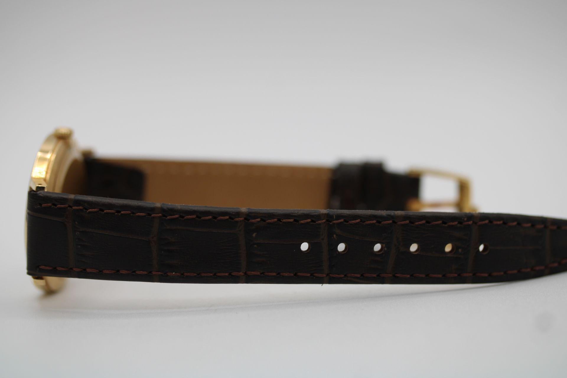 Possibly the best value Rolex Cellini dress watch around! Yellow gold, manual wind, Yes, it has some minor moisture marks around the outside of the dial however the price reflects that and in fine working order having just been through our